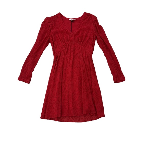 AllSaints Rosi Ani Embroidered Red Shift Dress Size 4 (NWT) - Picture 1 of 7